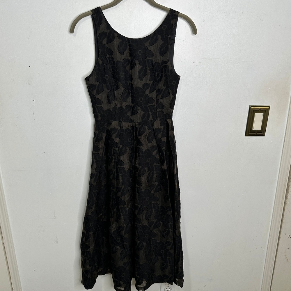ASTR the Label Black‎ Floral Lace Sleeveless V-Back Midi Dress ADR93150 XS